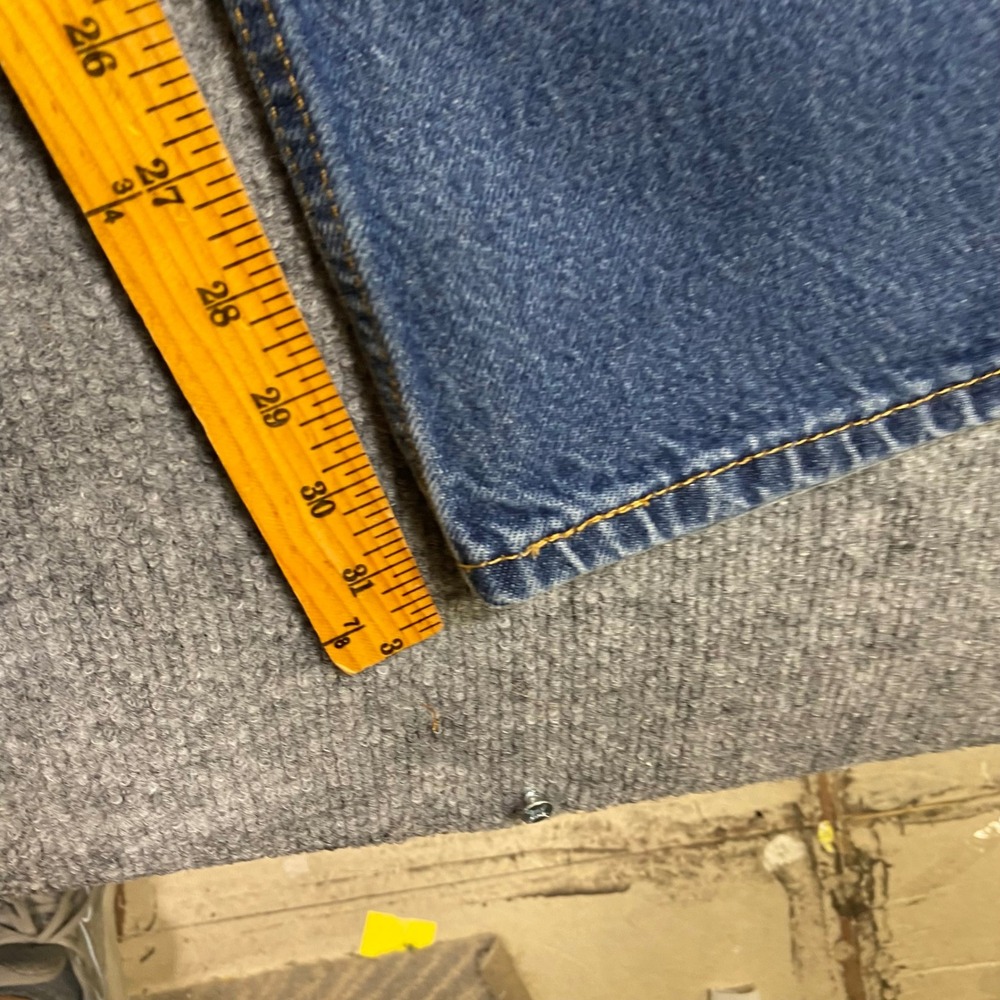 Levis 505 Mens Straight Fit Medium Wash Blue Denim Jeans 32x32 Made in Mexico - Picture 6 of 11